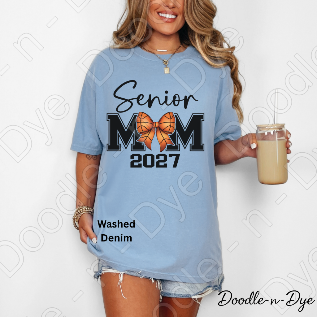 Senior 2027 Mom Comfort Colors Tee, Class of 2027 Mom Shirt, Graduation Mom Tee