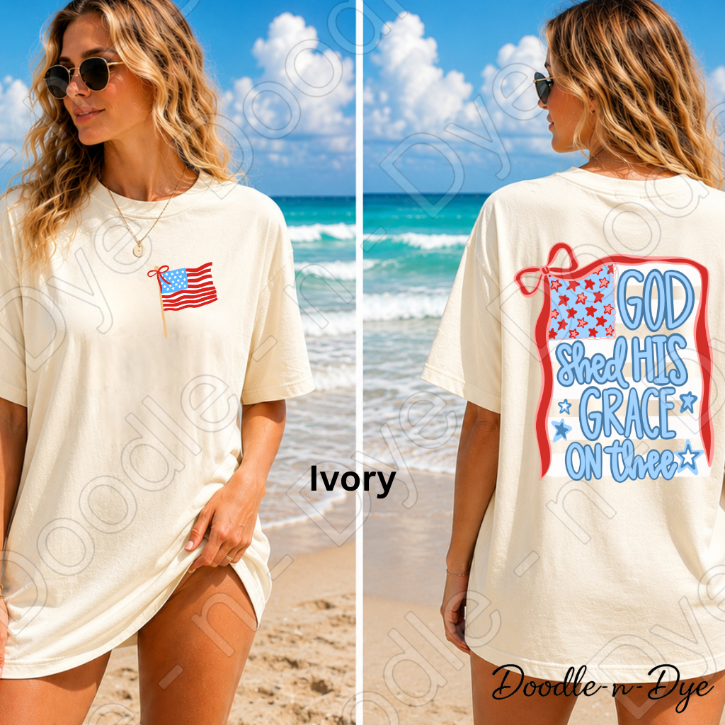 God Shed His Grace On Thee Shirt, Patriotic Christian Shirt, Faith Based Fourth of July Tee, Comfort Colors Christian Shirt, America Faith Shirt, Patriotic Tee