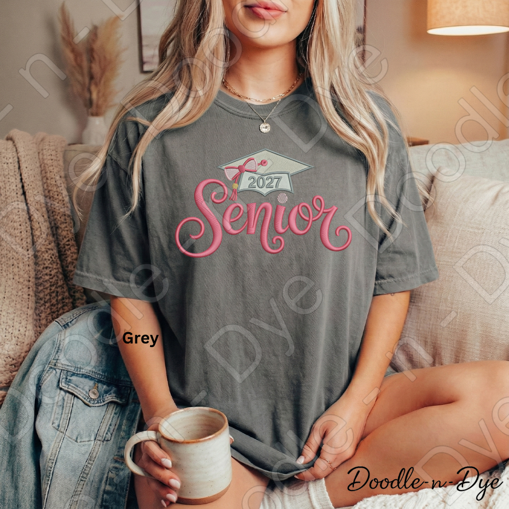 Senior 2027 Comfort Colors Tee, Senior 2027 Graduation Shirt, Senior Girl Tee, Senior Night T-Shirt, Senior Event Tee