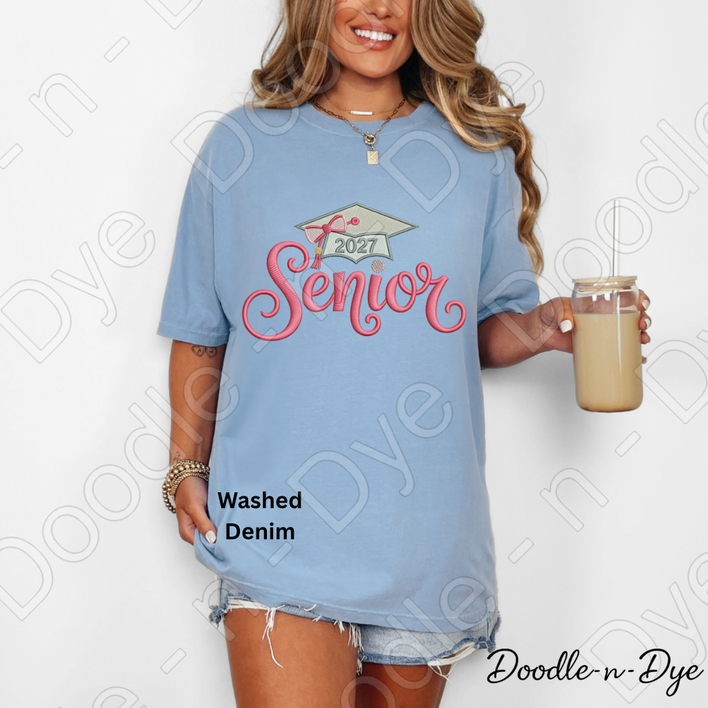 Senior 2027 Comfort Colors Tee, Senior 2027 Graduation Shirt, Senior Girl Tee, Senior Night T-Shirt, Senior Event Tee