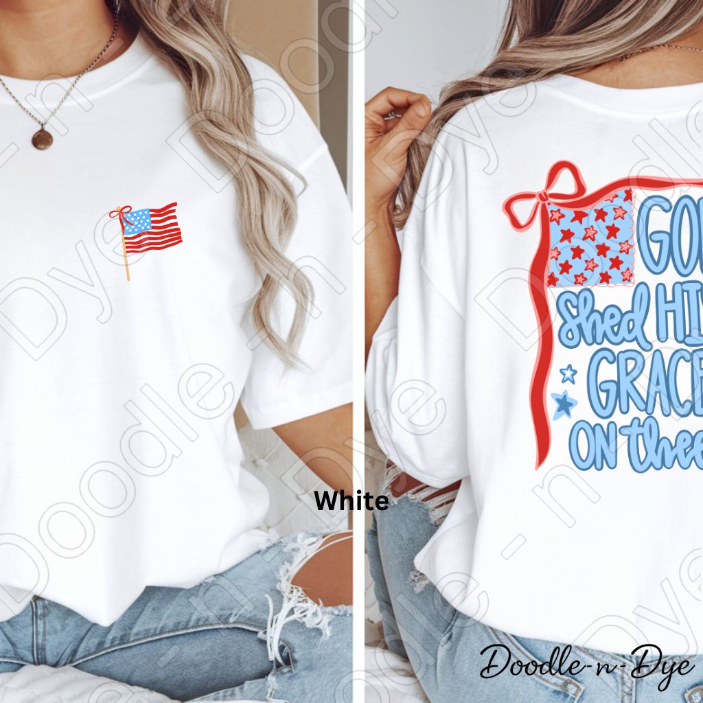 God Shed His Grace On Thee Shirt, Patriotic Christian Shirt, Faith Based Fourth of July Tee, Comfort Colors Christian Shirt, America Faith Shirt, Patriotic Tee