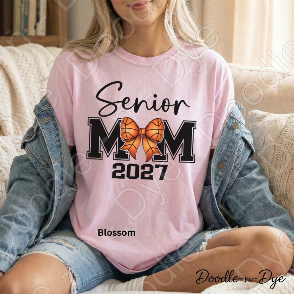 Senior 2027 Mom Comfort Colors Tee, Class of 2027 Mom Shirt, Graduation Mom Tee