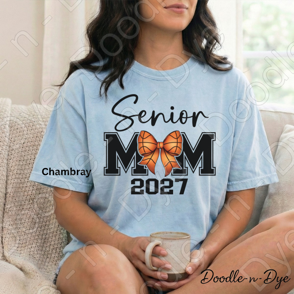 Senior 2027 Mom Comfort Colors Tee, Class of 2027 Mom Shirt, Graduation Mom Tee