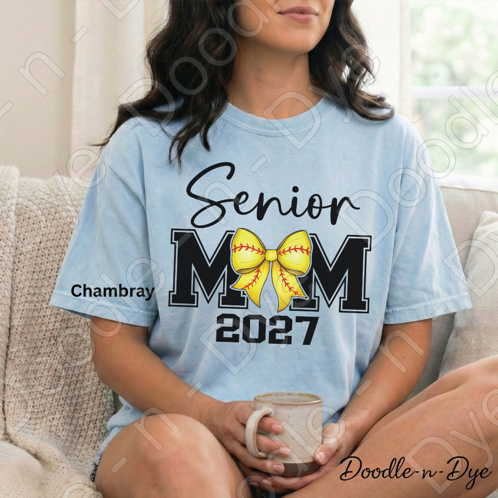 Senior 2027 Mom Comfort Colors Tee, Class of 2027 Mom Shirt, Graduation Mom T-Shirt