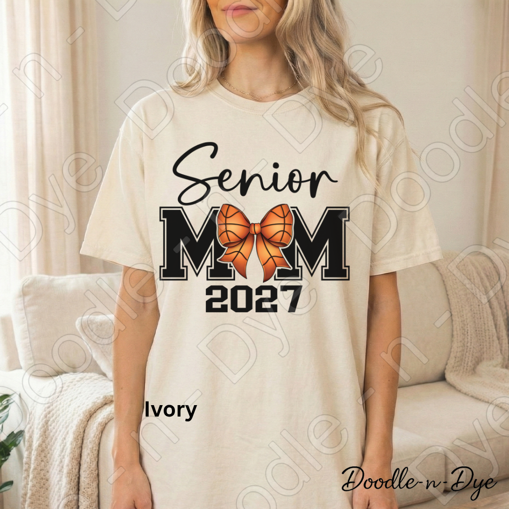 Senior 2027 Mom Comfort Colors Tee, Class of 2027 Mom Shirt, Graduation Mom Tee