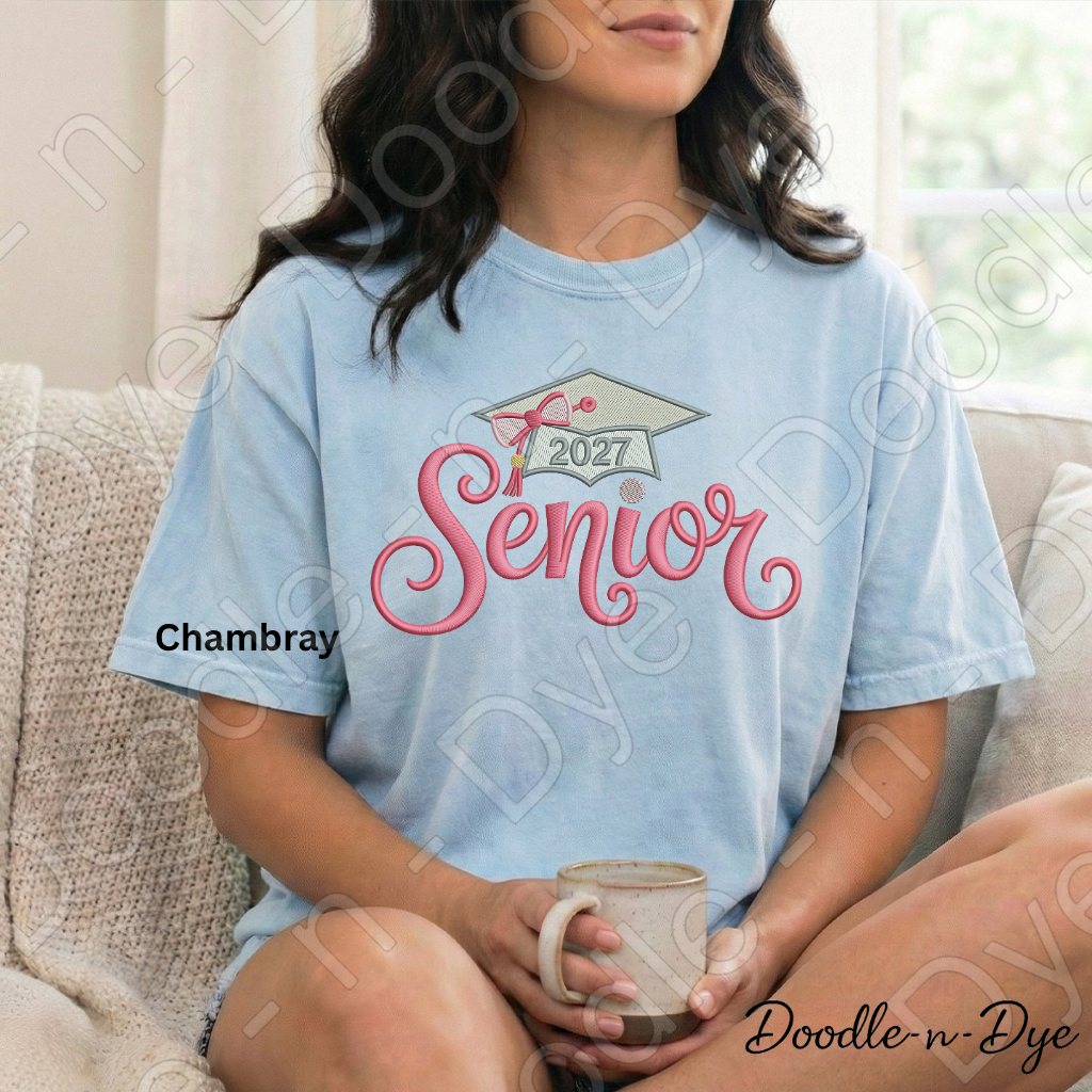 Senior 2027 Comfort Colors Tee, Senior 2027 Graduation Shirt, Senior Girl Tee, Senior Night T-Shirt, Senior Event Tee