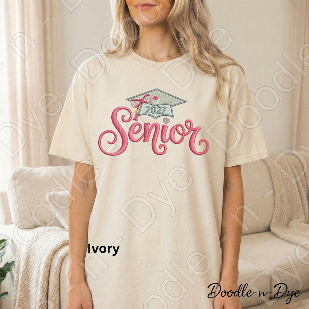 Senior 2027 Comfort Colors Tee, Senior 2027 Graduation Shirt, Senior Girl Tee, Senior Night T-Shirt, Senior Event Tee