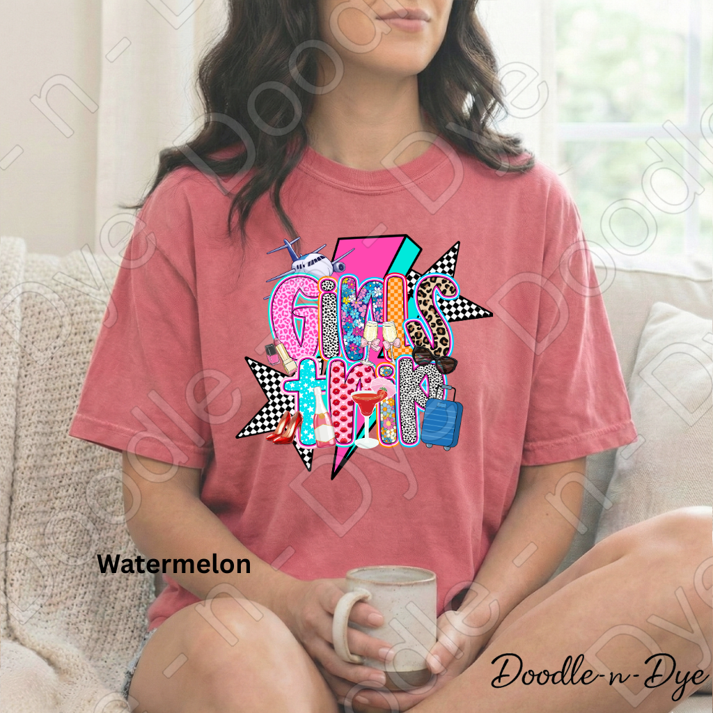 Girls Trip Comfort Colors Shirt – Besties Bachelorette Graphic Tee, Friends Weekend T-Shirt