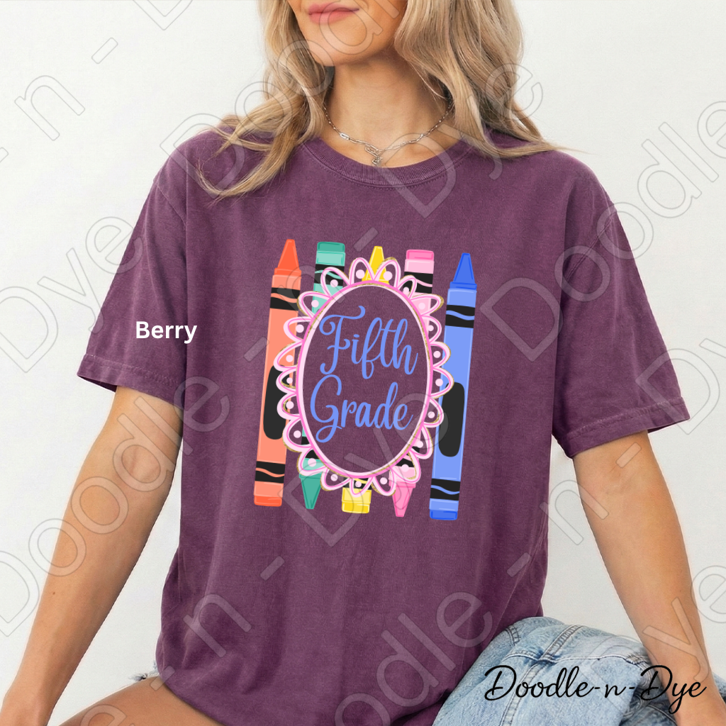 Fifth Grade Teacher Shirt, Fifth Grade Comfort Colors Teacher Tee, Grade Level Fifth Grade Teacher Shirt, Elementary Teacher Gift, Back to School Teacher Tee