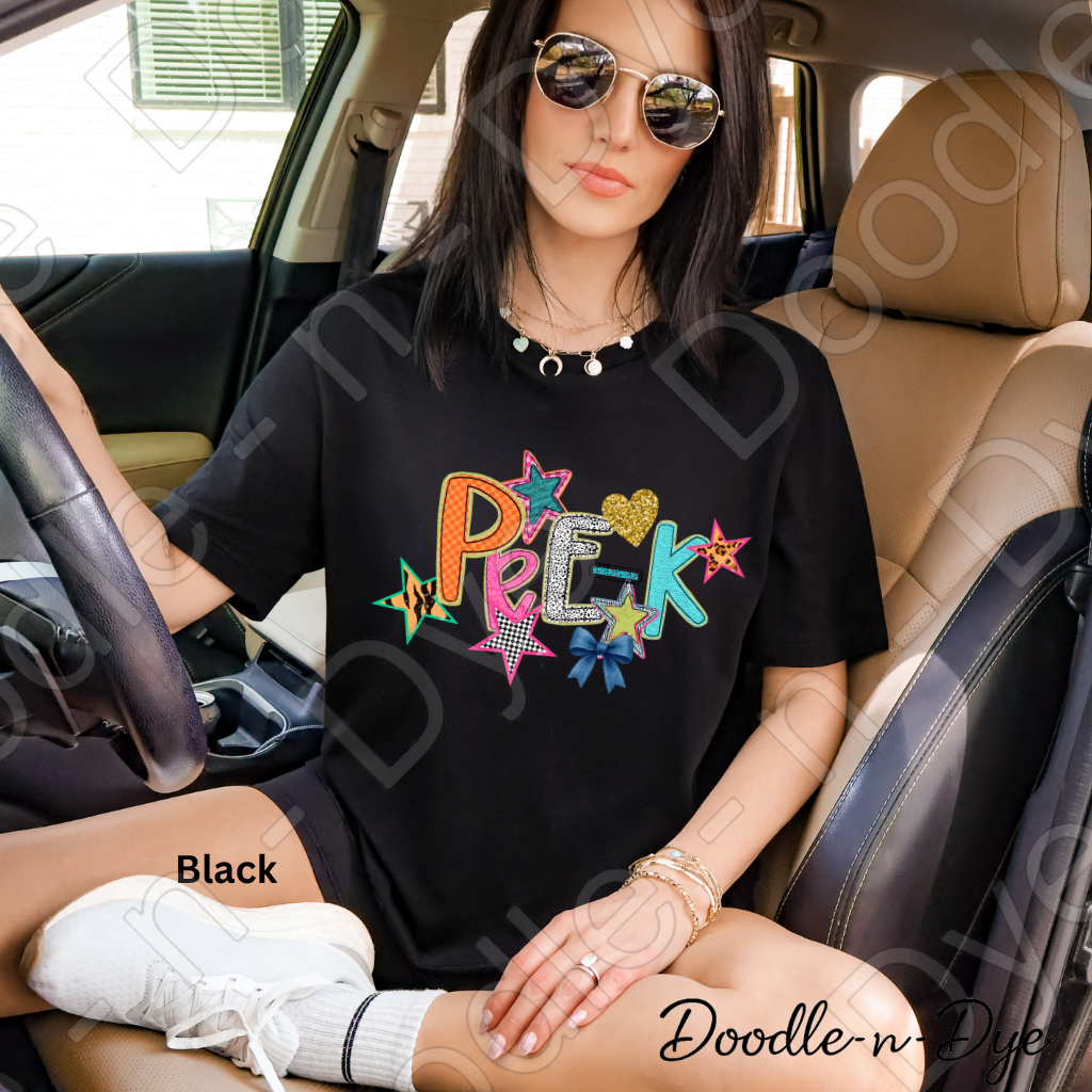 Teacher Pre-K Bella+Canvas Tee, Back to School Shirt, Beginning of School Teacher T-Shirt, Matching Team Teacher Tee, Staff Shirt, Educator's Back to School Matching Tshirt