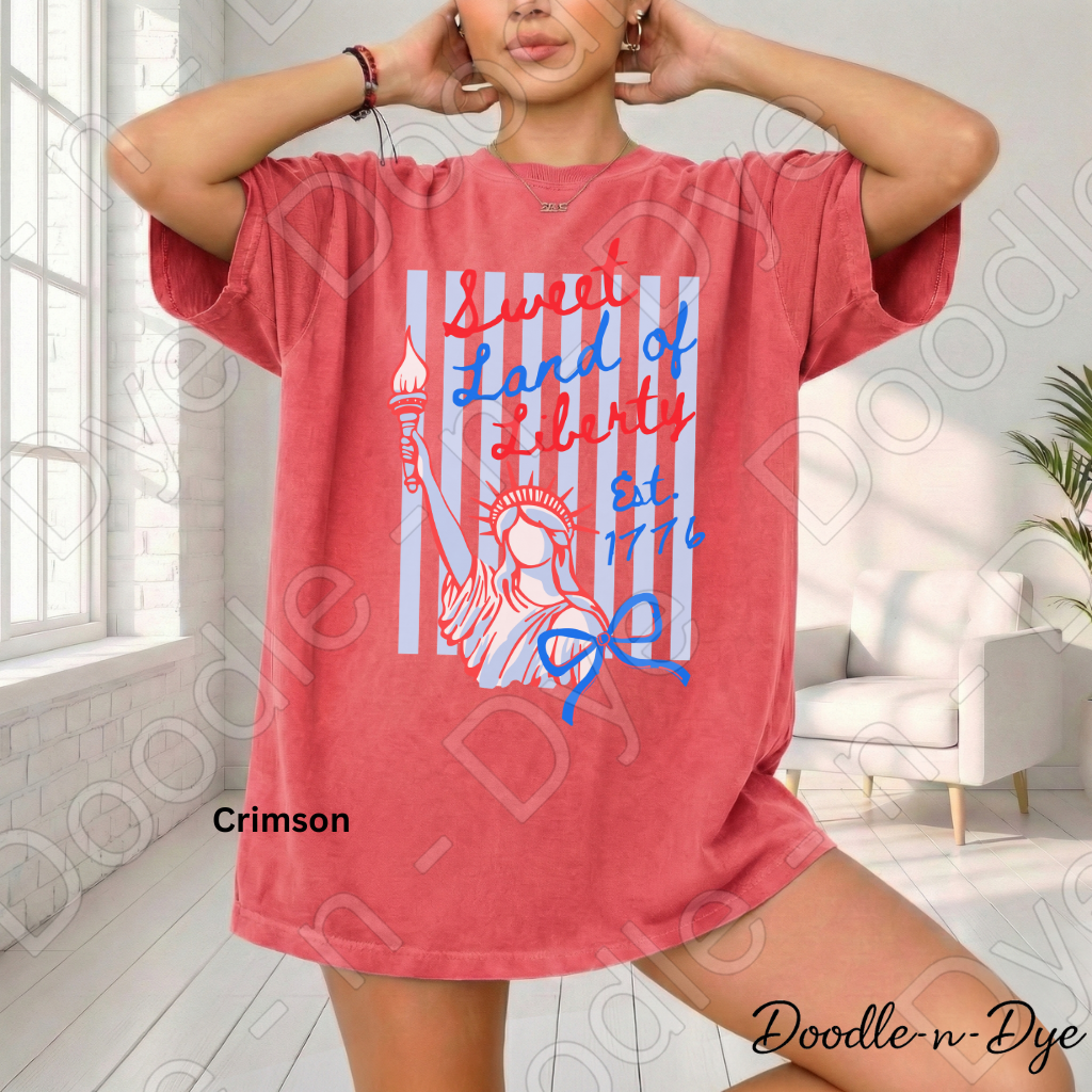 Sweet Land of Liberty Shirt – Patriotic Comfort Colors 1717 Tee - July 4th T-Shirt