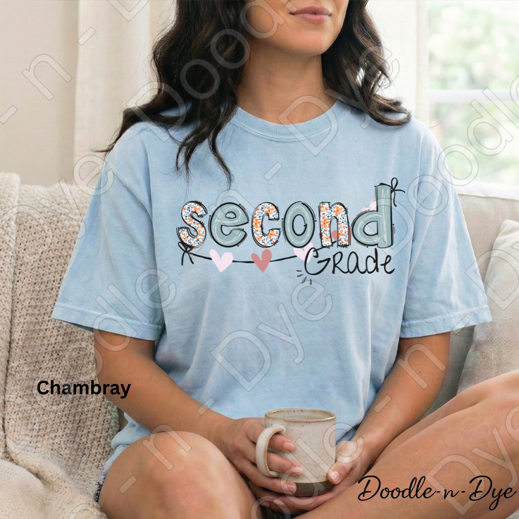 Second Grade Teacher Shirt – Comfort Colors 1717 Team Tee - Teacher Appreciation Gift