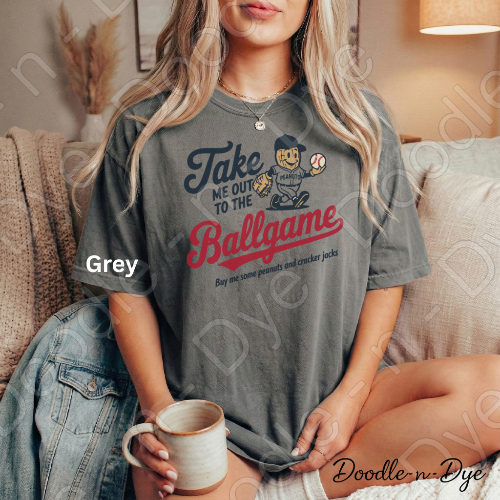 Take Me Out to the Ballgame Shirt – Baseball Peanut Comfort Colors Tee - Buy Me Some Cracker Jacks T-Shirt