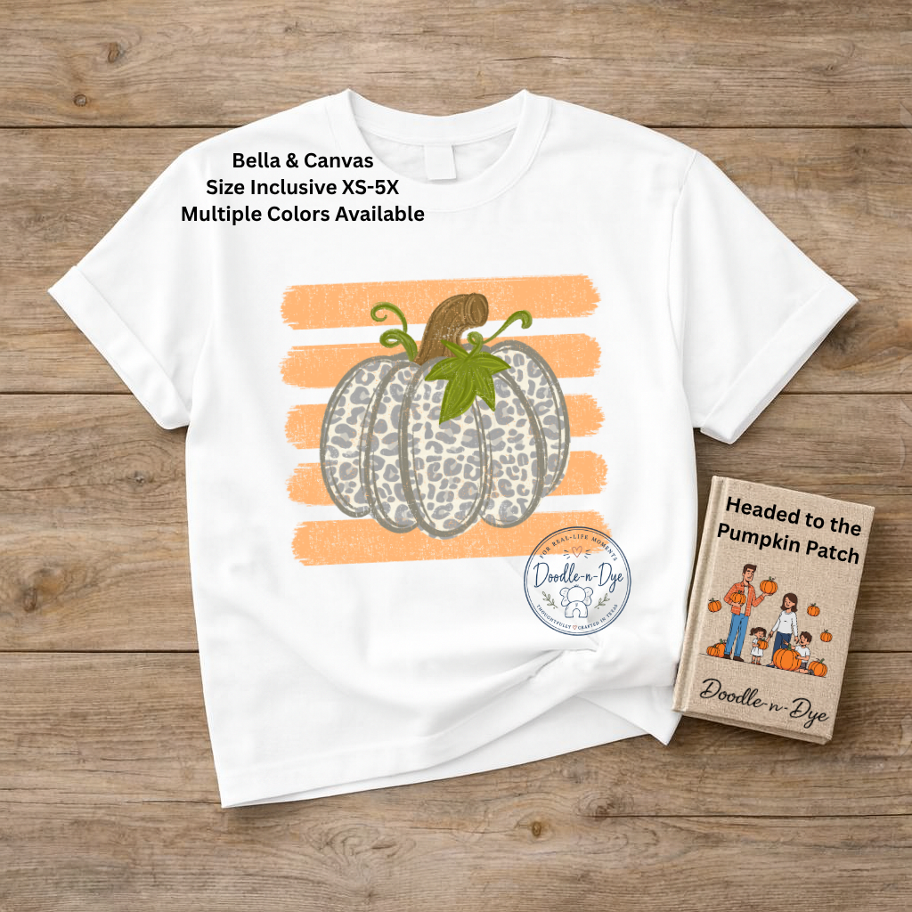 Leopard Pumpkin Shirt | Bella + Canvas® Fall T-Shirt | Cute Pumpkin Graphic Tee | Autumn Shirt for Women | Pumpkin Patch Outfit