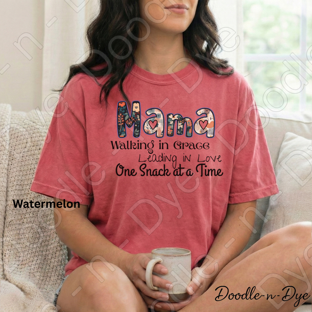 Mama Walking in Grace Shirt – Faith‑Inspired Comfort Colors Tee - Mother's Day Gift for Mom