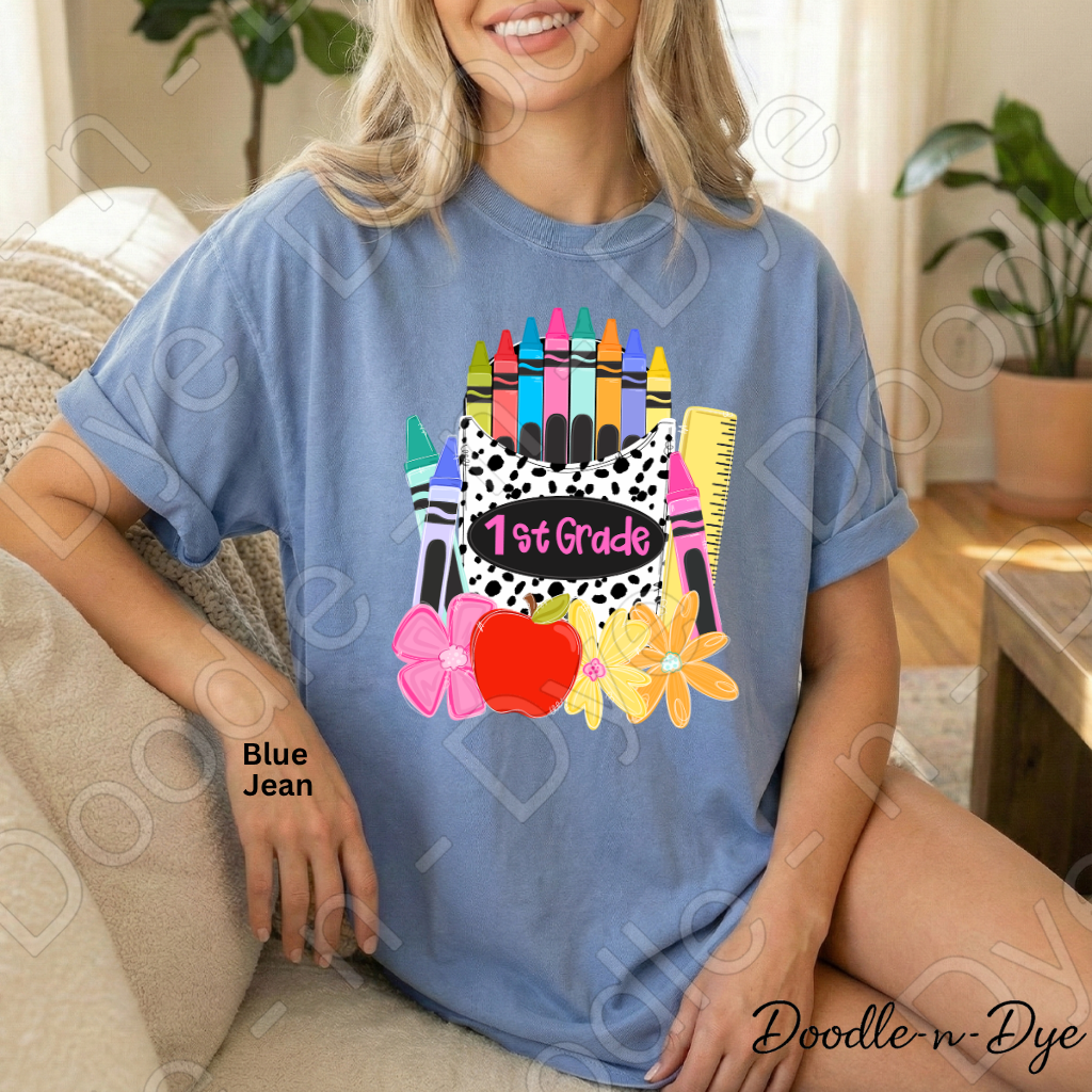1st Grade Teacher Shirt, First Grade Teacher Tee, Comfort Colors Teacher Shirt, Back to School Shirt, Elementary Teacher Gift, Classroom Tee