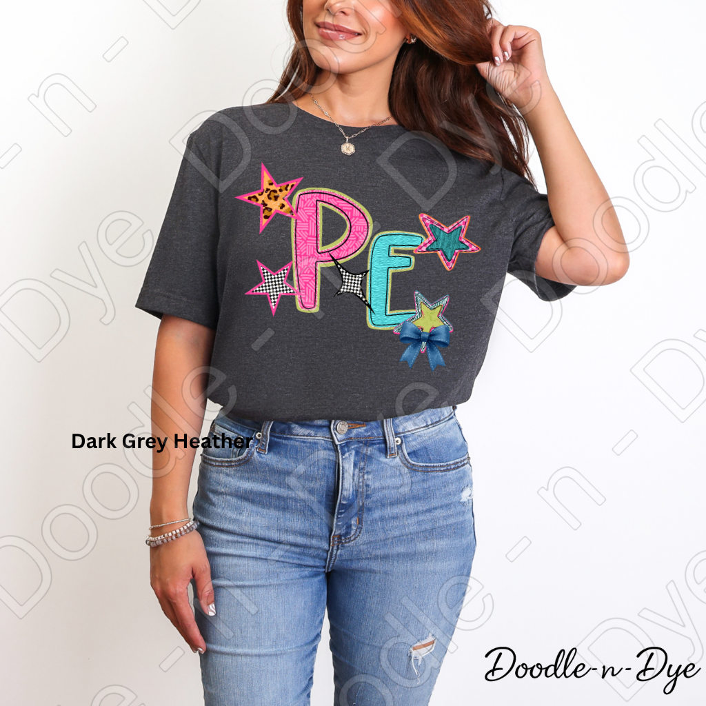 PE Teacher Bella & Canvas Tee, Back to School Teacher & Student Tee, Meet‑the‑Teacher & Classroom Photos, Beginning of School PE Teacher Shirt, Grade Level Gift for Teacher
