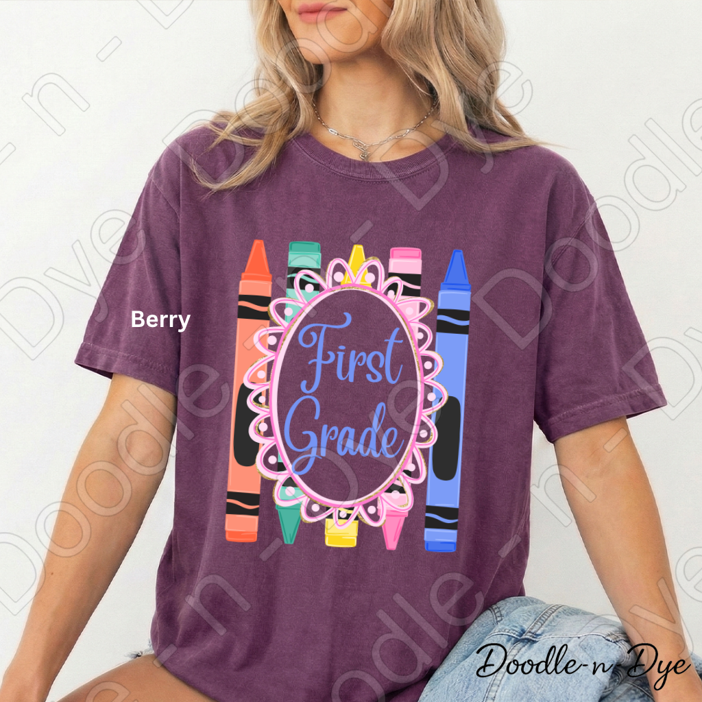 First Grade Teacher Shirt, First Grade Comfort Colors Teacher Tee, Grade Level First Grade Teacher Shirt, Elementary Teacher Gift, Back to School Teacher Tee