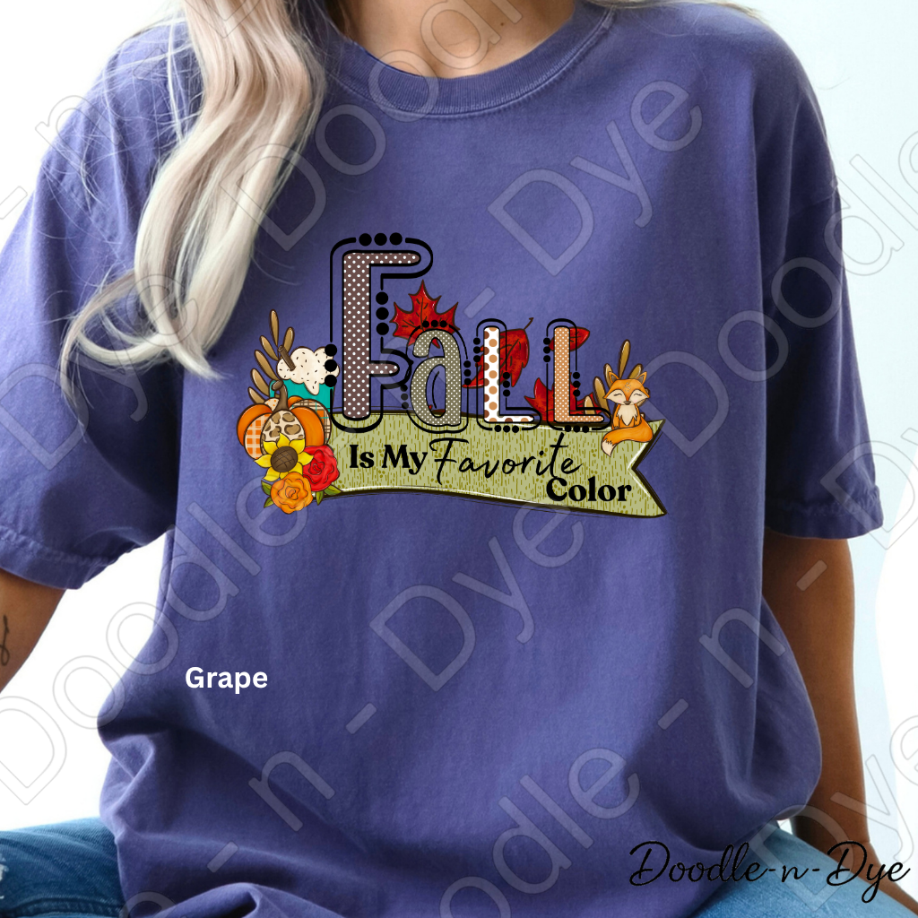 Fall Is My Favorite Color Shirt | Original Comfort Colors Fall Tee | Cozy Autumn Graphic Shirt | Pumpkin & Fox Fall Shirt | Farmhouse Fall Tee