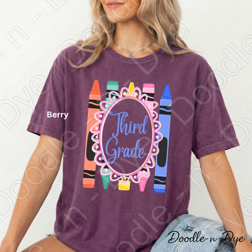 Third Grade Teacher Shirt, Third Grade Comfort Colors Teacher Tee, Grade Level Third Grade Teacher Shirt, Elementary Teacher Gift, Back to School Teacher Tee