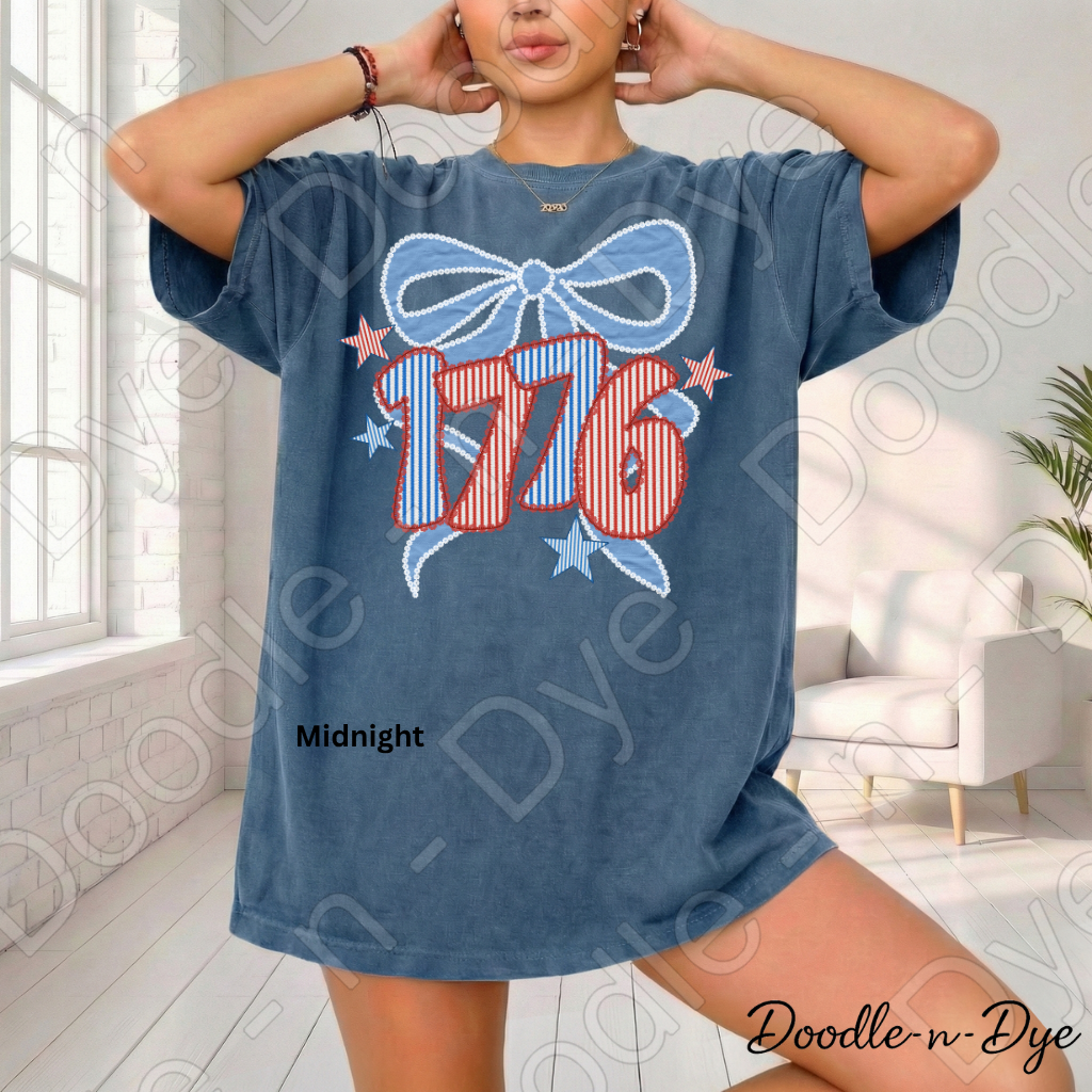 1776 Patriotic Shirt, USA 1776 Comfort Colors Tee, Fourth of July Shirt, America Coquette Bow Shirt, Patriotic Graphic Tee, Independence Day Shirt, 250th USA Anniversary