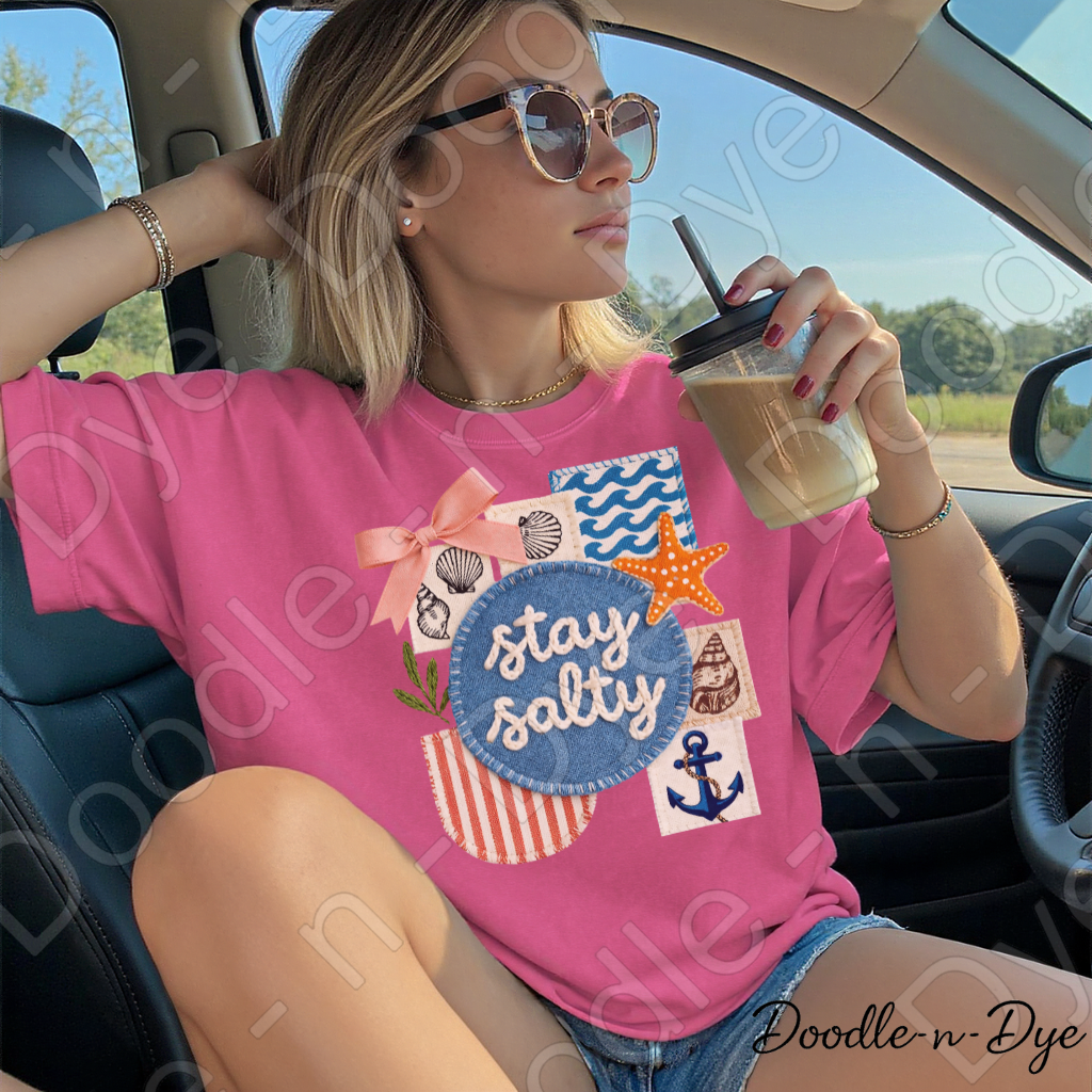 Stay Salty Shirt – Coastal Summer Comfort Colors Tee - Beach Shirt – Coastal Vibes Stay Tee