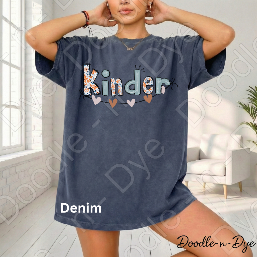 Kinder Teacher Shirt – Comfort Colors Kindergarten Tee - Teacher Appreciation Gift