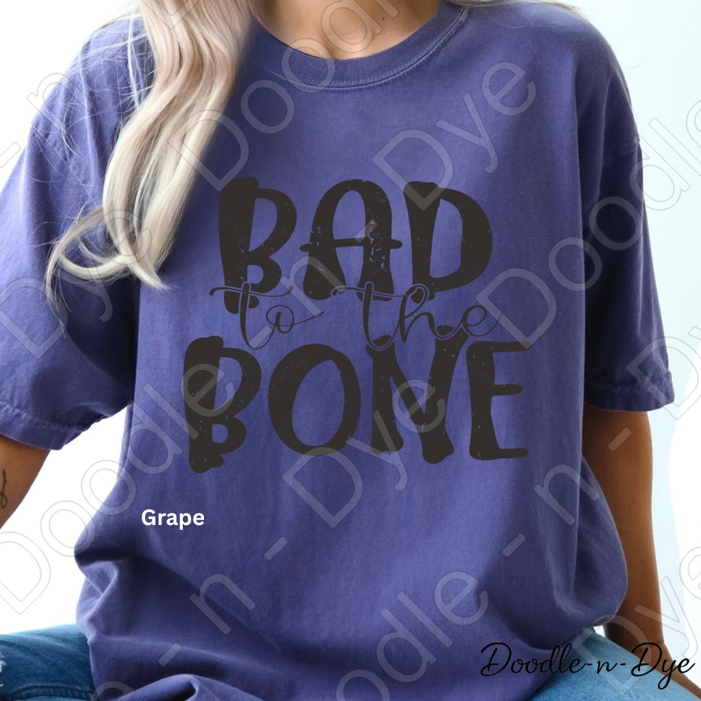 Bad to the Bone Halloween Shirt | Funny Skeleton Comfort Colors® T-Shirt | Cute Spooky Season Graphic Tee | Halloween Pun Unisex Shirt