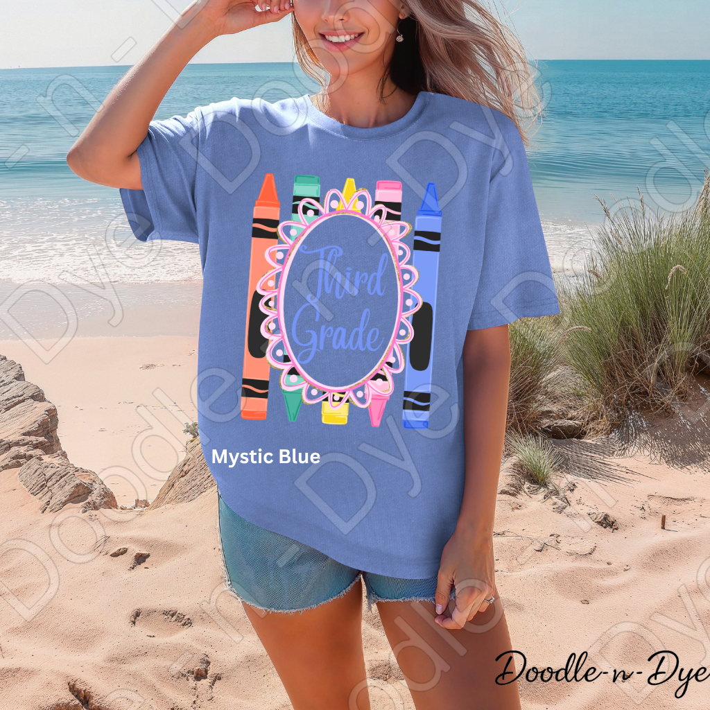 Third Grade Teacher Shirt, Third Grade Comfort Colors Teacher Tee, Grade Level Third Grade Teacher Shirt, Elementary Teacher Gift, Back to School Teacher Tee
