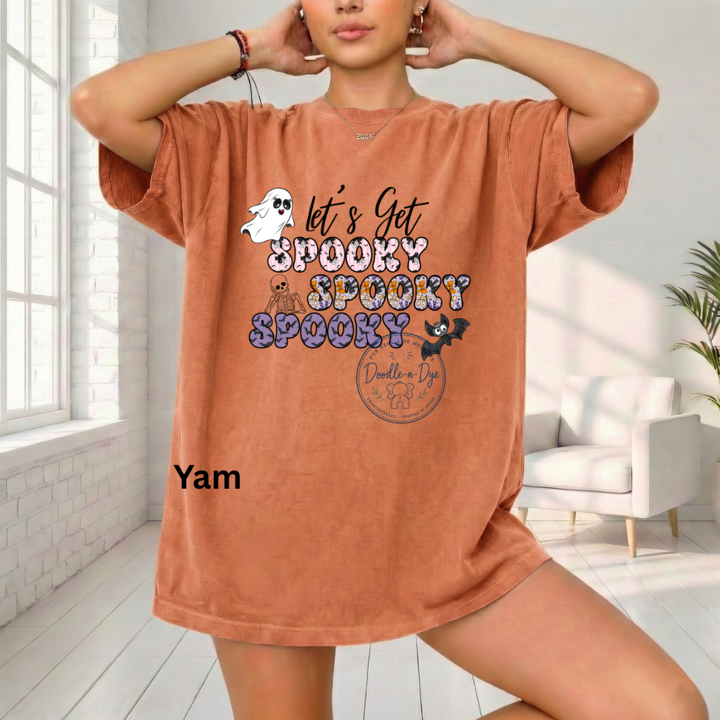 Let's Get Spooky Spooky Spooky Shirt | Original Halloween Ghost Tee | Comfort Colors® 1717 Cute Halloween Shirt | Spooky Season Tee