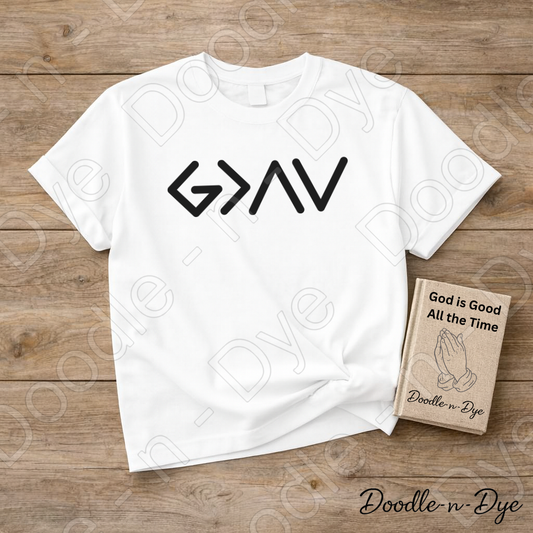 God is Greater Than the Highs and Lows Shirt, Christian God is Greater Tee, Faith-Based T-Shirt, Faith-Forward Tshirt