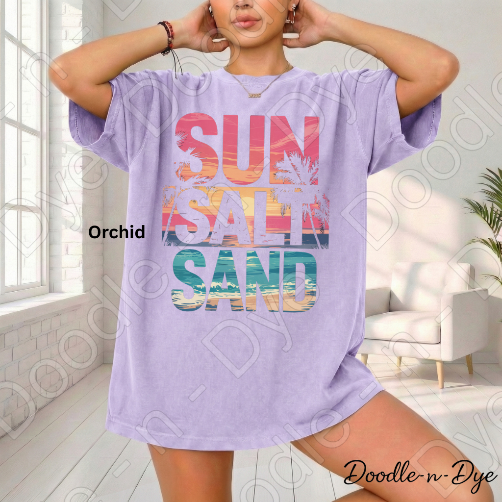 Sun Salt Sand Shirt – Tropical Comfort Colors Beach Tee - Summer Vacation T-Shirt