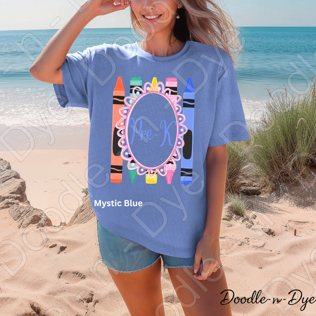 Pre-K Teacher Shirt, Pre-K Comfort Colors Teacher Tee, Grade Level Pre-K Teacher Shirt, Preschool Teacher Gift, Back to School Teacher Tee