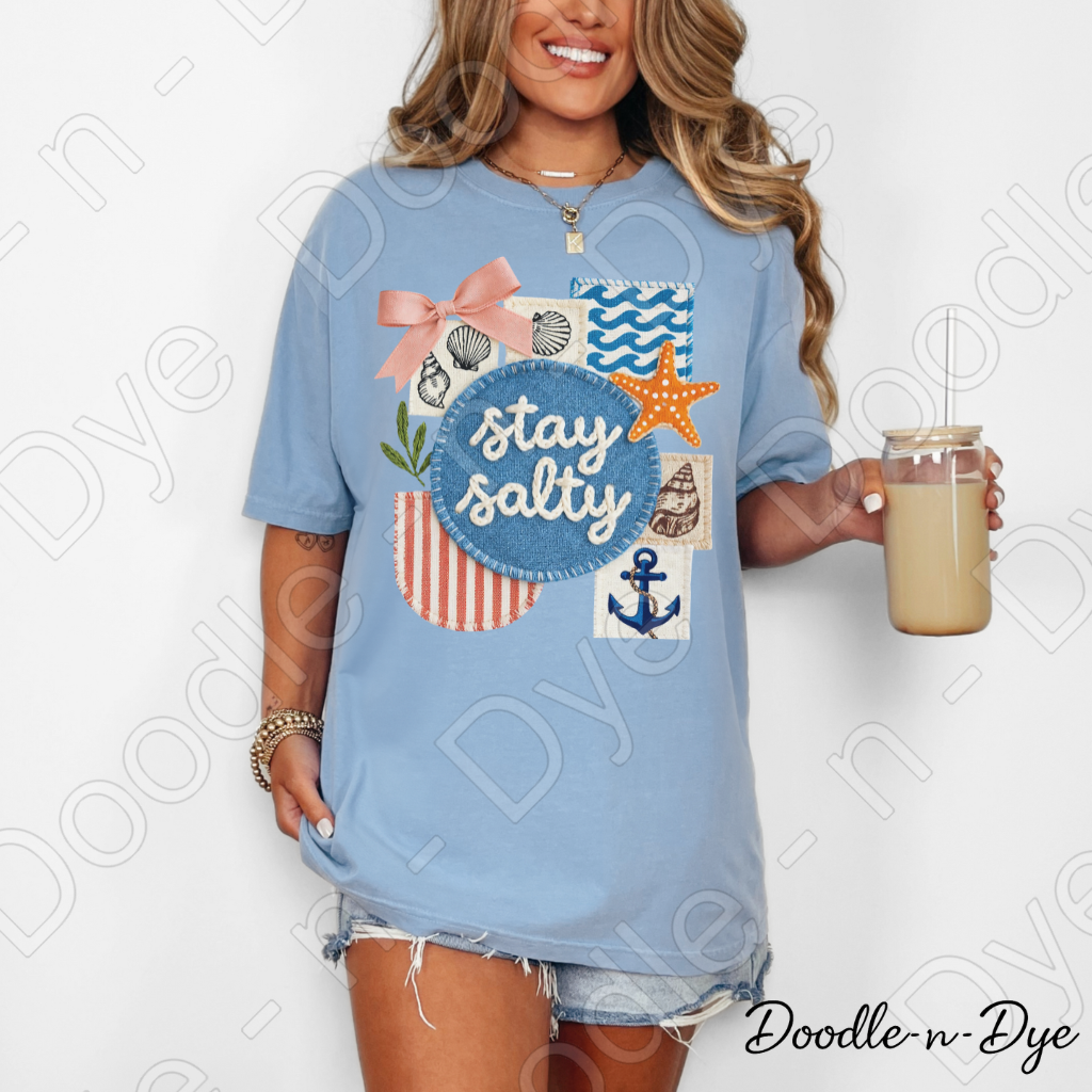 Stay Salty Shirt – Coastal Summer Comfort Colors Tee - Beach Shirt – Coastal Vibes Stay Tee