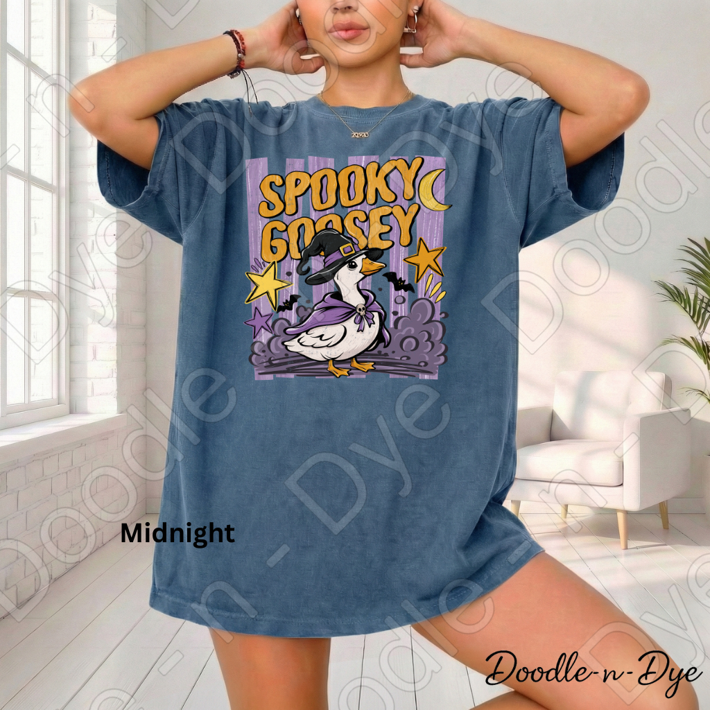 Spooky Goosey Halloween Shirt | Cute Fall Goose Comfort Colors® T-Shirt | Funny Halloween Goose Tee | Cozy Fall Graphic Shirt