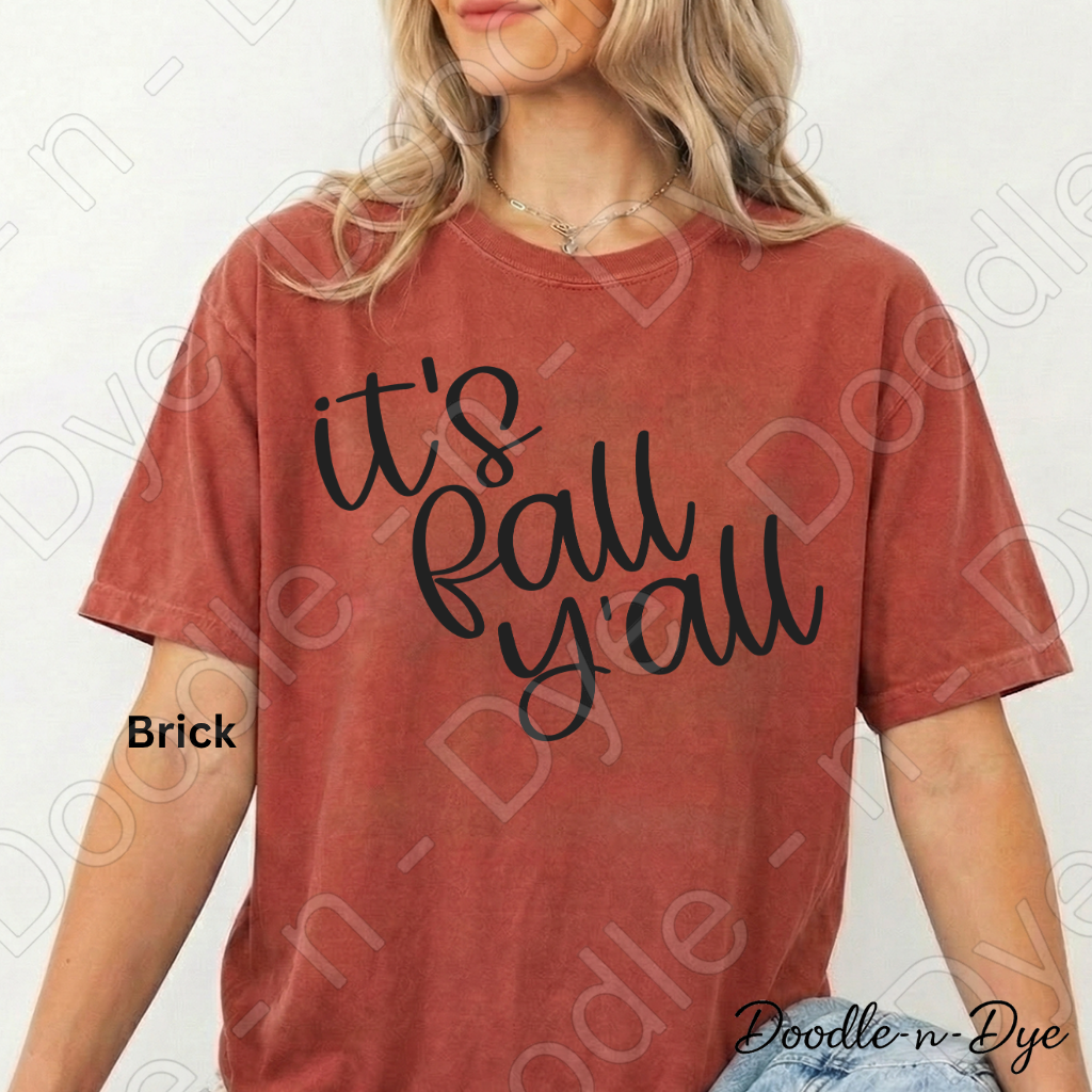 It's Fall Y'all Shirt, Minimalist Fall Tee, Comfort Colors 1717, Autumn Graphic Tee, Cozy Fall Shirt, Pumpkin Season Tee