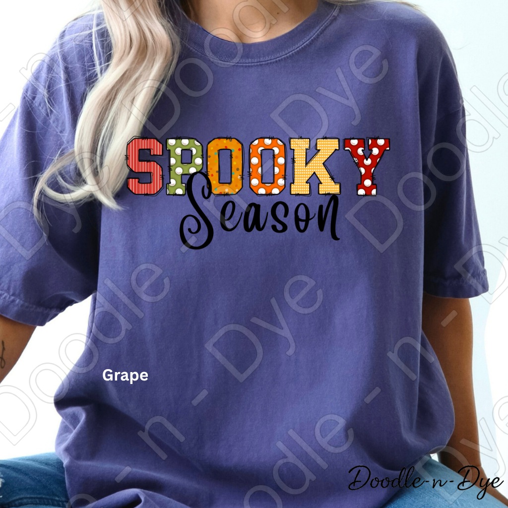 Spooky Season Shirt | Doodle-n-Dye Original | Comfort Colors 1717 Halloween Tee | Cute Fall Graphic Shirt | Pumpkin Halloween Shirt