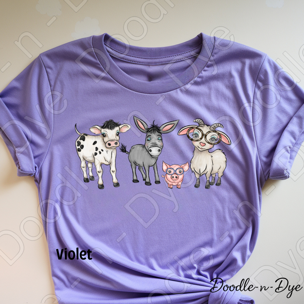 Cute Farm Animals Youth Shirt | Original Comfort Colors® Youth Tee | Farm Animal Graphic T-Shirt | Kids Farm Shirt | Toddler Farm Animal Tee