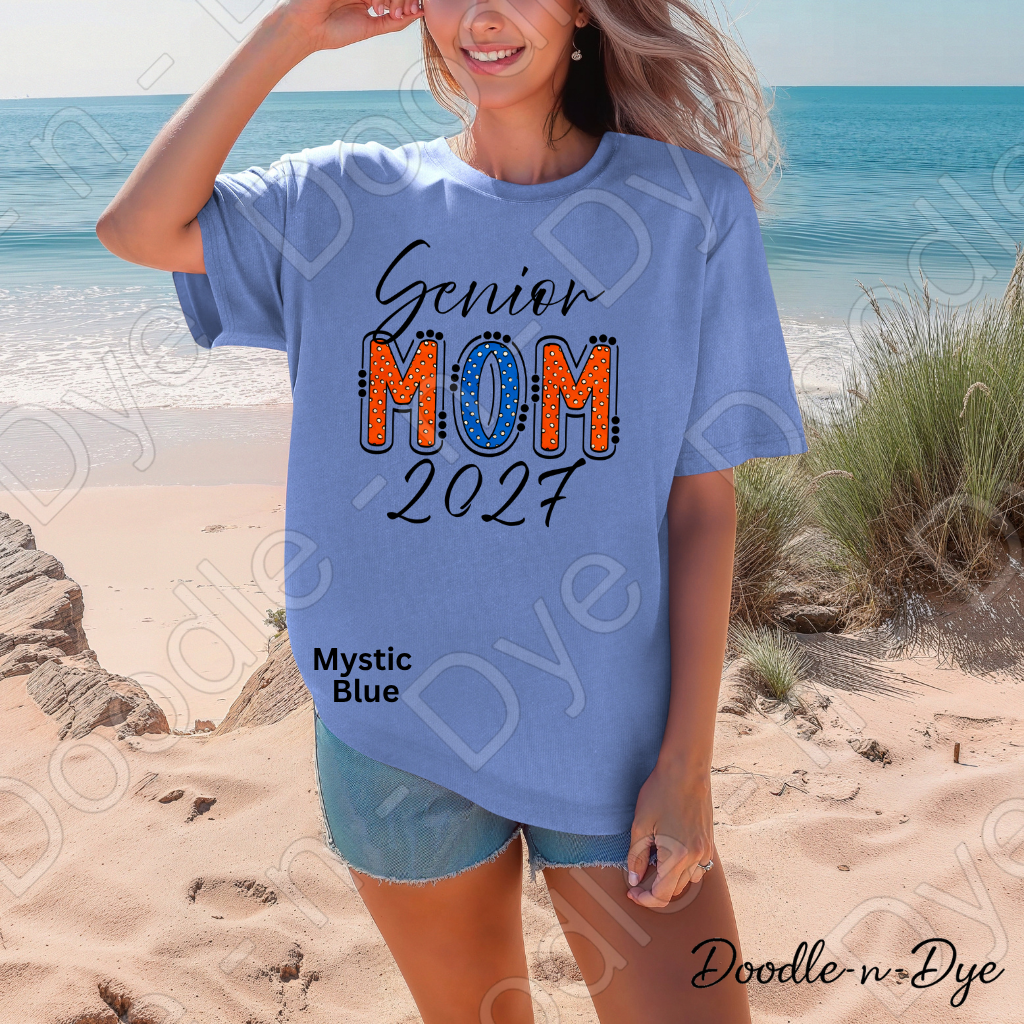 Senior Mom 2027 Shirt | Original Comfort Colors® T-Shirt | Class of 2027 Mom Tee | Graduation Mom Shirt | Proud Senior Mom Gift