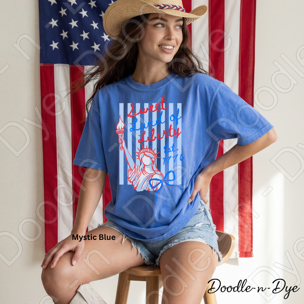 Sweet Land of Liberty Shirt – Patriotic Comfort Colors 1717 Tee - July 4th T-Shirt