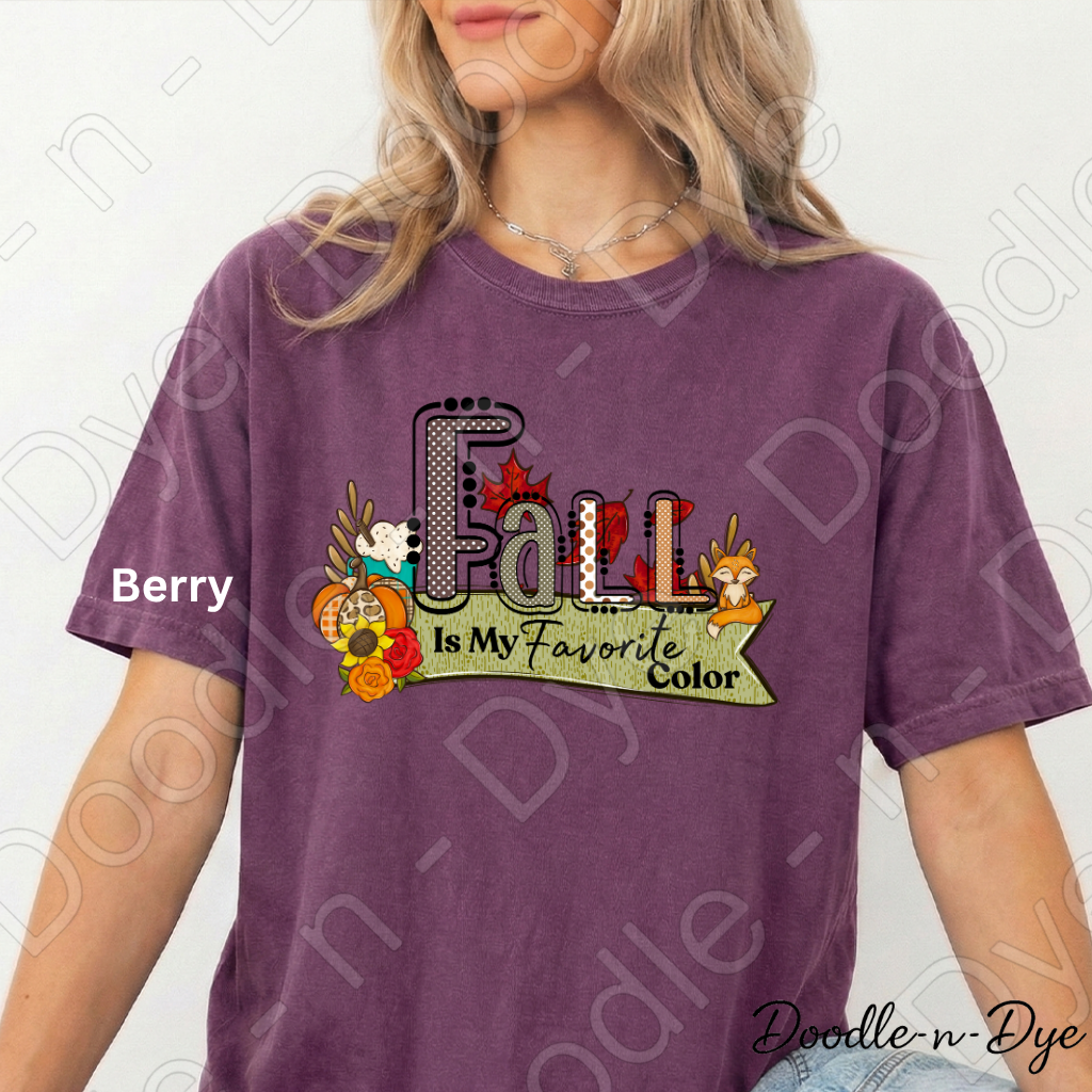 Fall Is My Favorite Color Shirt | Original Comfort Colors Fall Tee | Cozy Autumn Graphic Shirt | Pumpkin & Fox Fall Shirt | Farmhouse Fall Tee