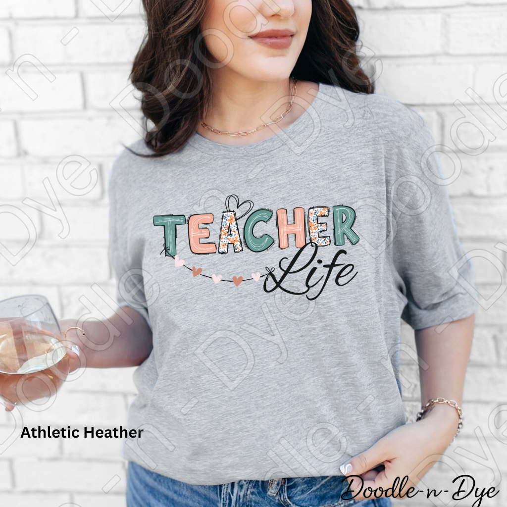 Teacher Life Shirt – Bella & Canvas Boho Teacher Tee - Teacher Appreciation Gift