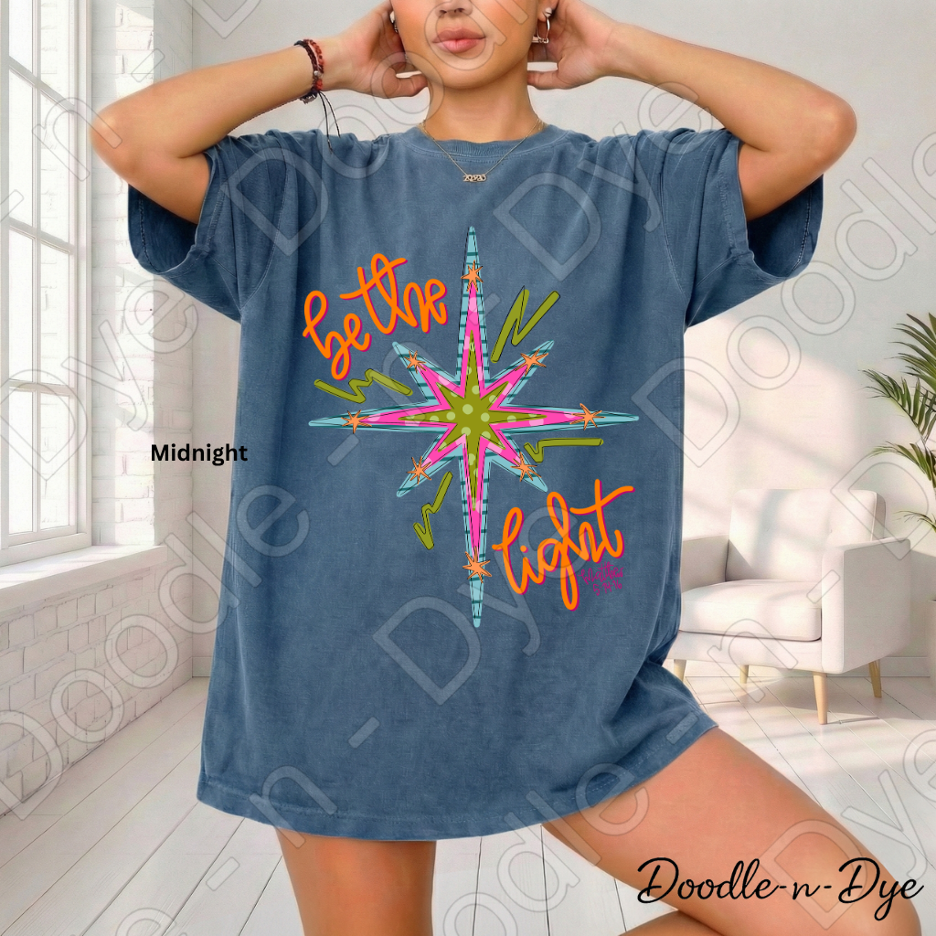 Be the Light Christian Shirt, Matthew 5:14-16 Tee, Retro Faith Shirt, Comfort Colors 1717, Colorful Christian Graphic Tee, Religious Inspirational Gift