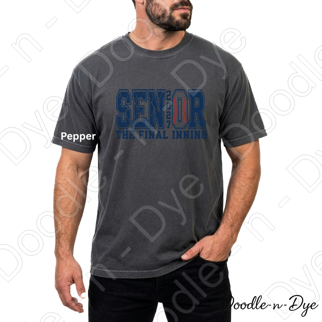 Senior 2027 Baseball Comfort Colors Tee, Graduation Gift for Him, Class of 2027 Baseball Shirt