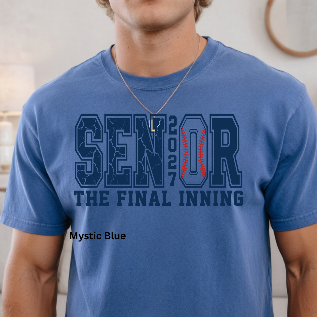 Senior 2027 Baseball Comfort Colors Tee, Graduation Gift for Him, Class of 2027 Baseball Shirt