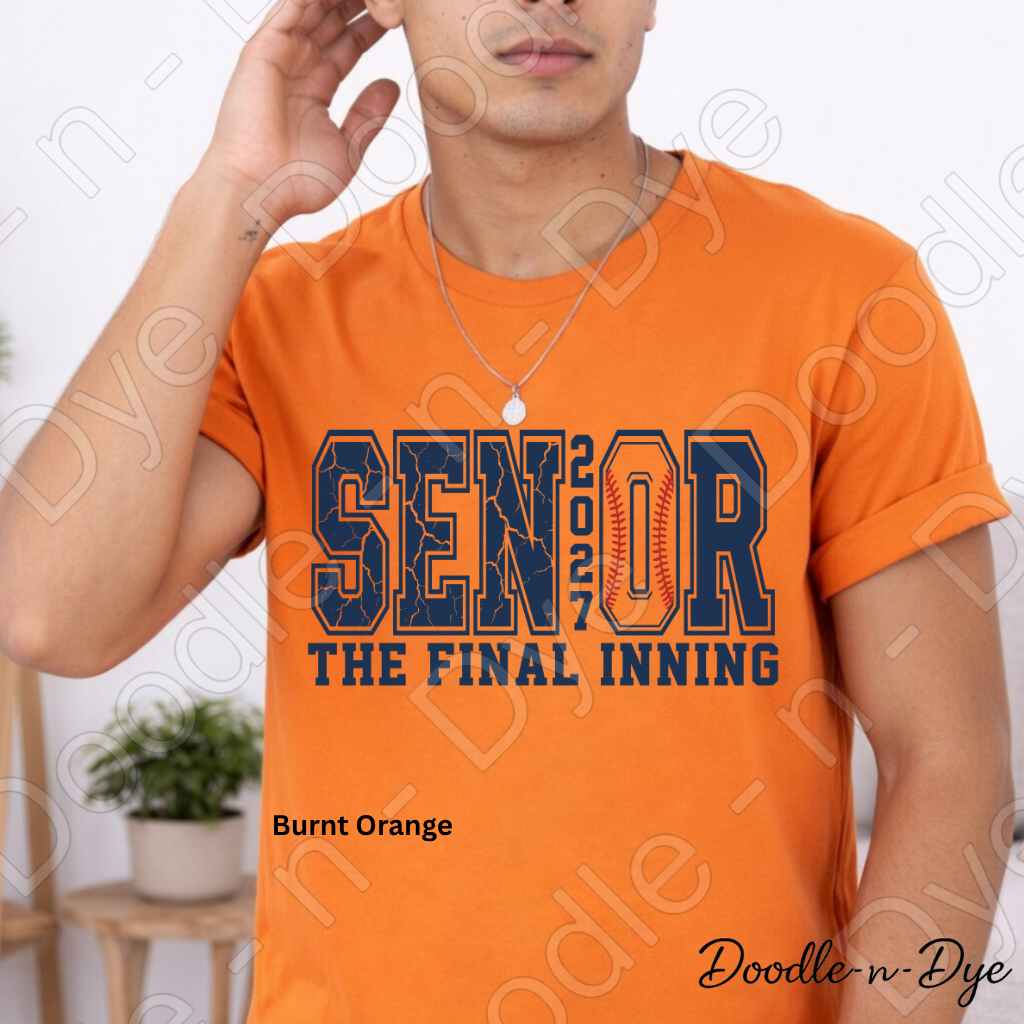 Senior 2027 Baseball Comfort Colors Tee, Graduation Gift for Him, Class of 2027 Baseball Shirt