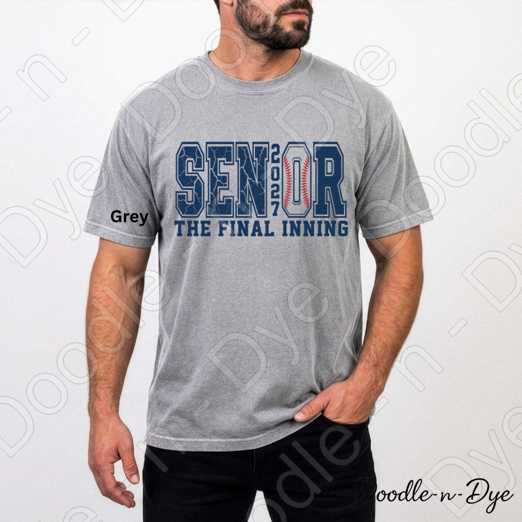 Senior 2027 Baseball Comfort Colors Tee, Graduation Gift for Him, Class of 2027 Baseball Shirt