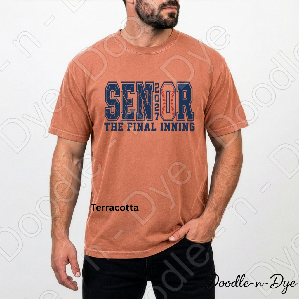 Senior 2027 Baseball Comfort Colors Tee, Graduation Gift for Him, Class of 2027 Baseball Shirt