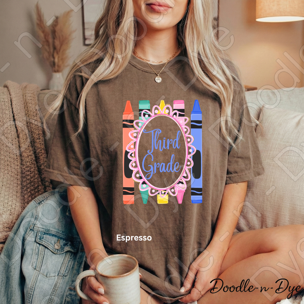 Third Grade Teacher Shirt, Third Grade Comfort Colors Teacher Tee, Grade Level Third Grade Teacher Shirt, Elementary Teacher Gift, Back to School Teacher Tee