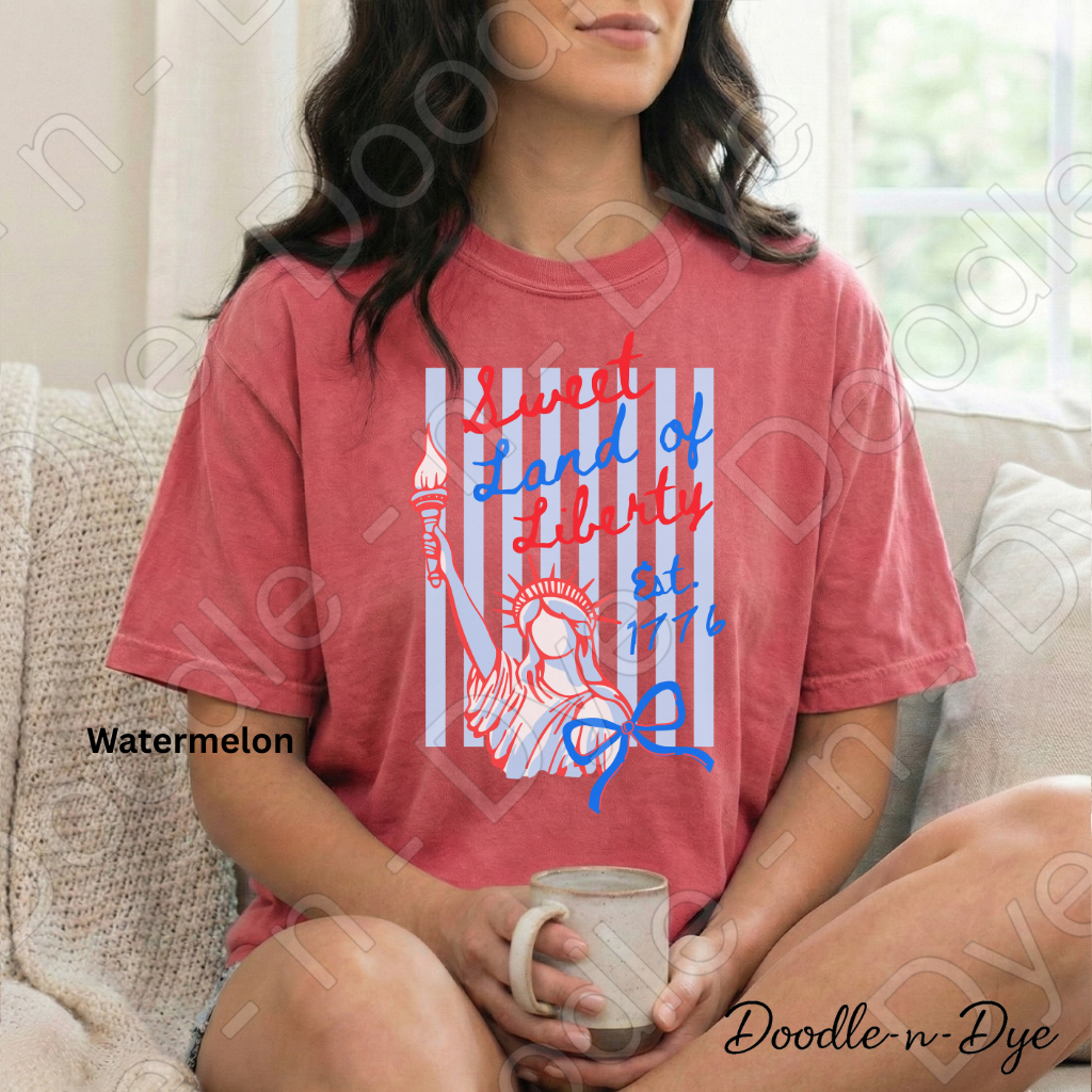Sweet Land of Liberty Shirt – Patriotic Comfort Colors 1717 Tee - July 4th T-Shirt